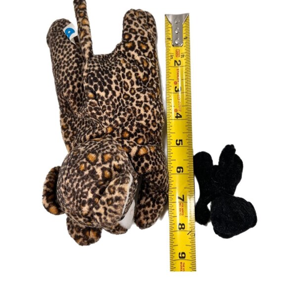 Beanfuls Playmates Toys Dottie Leopard Cat with Black Baby Boy Plush Stuffed Toy - Picture 8 of 13